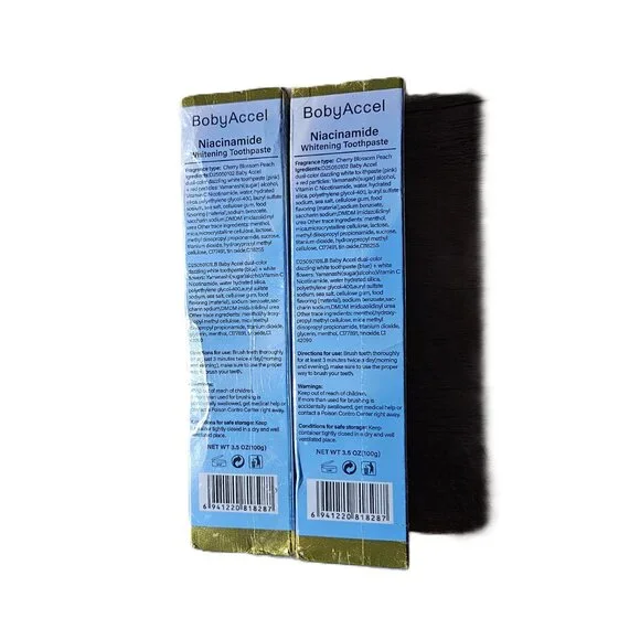 New 2 Pack Natural Whitening Toothpaste with Niacinamide, Gentle Formula - Picture 7 of 8